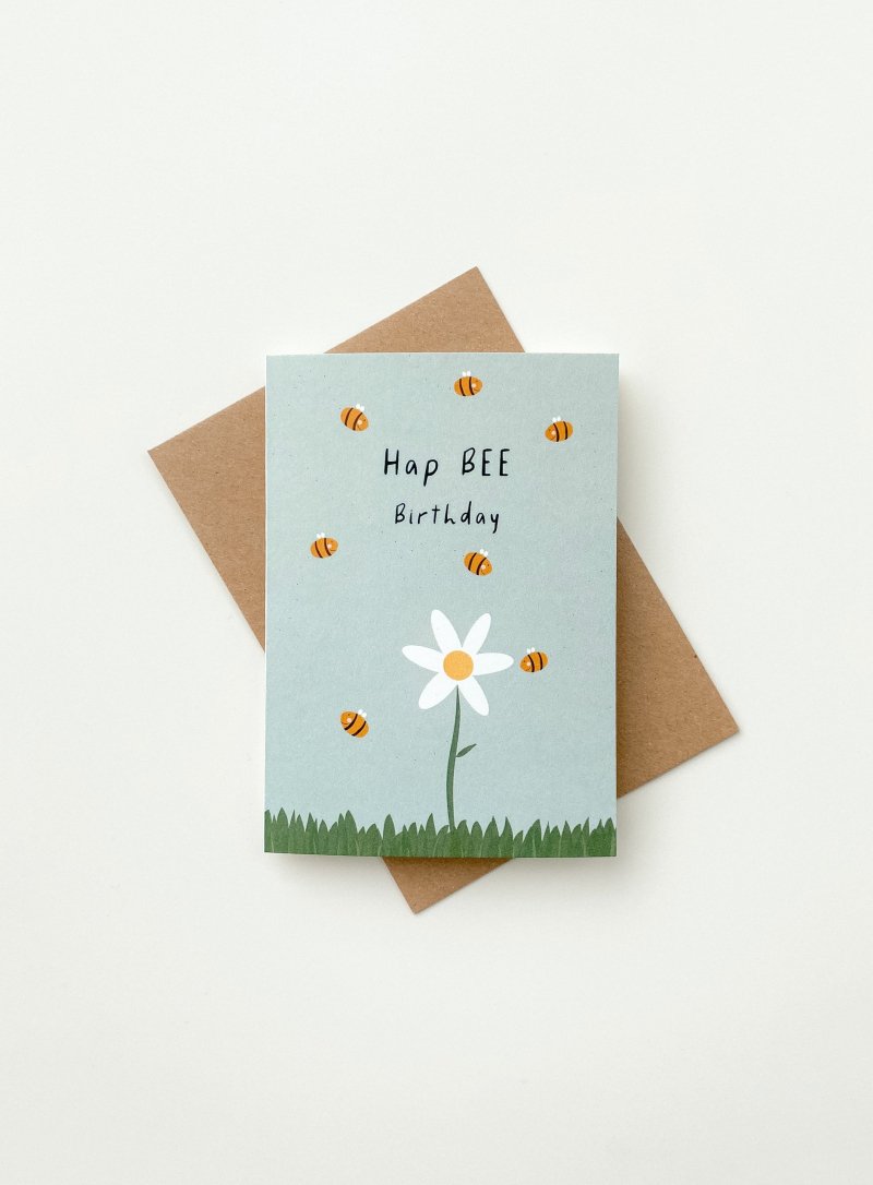 Hap Bee Birthday Card